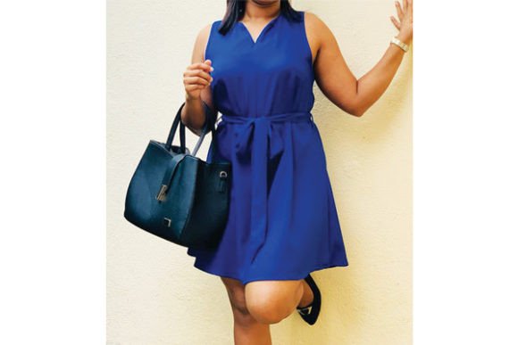 Belted V-Neck Dress PDF Sewing Pattern