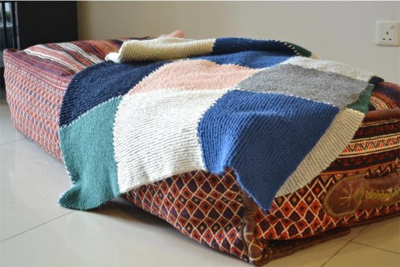 Knit Block Blanket Pattern