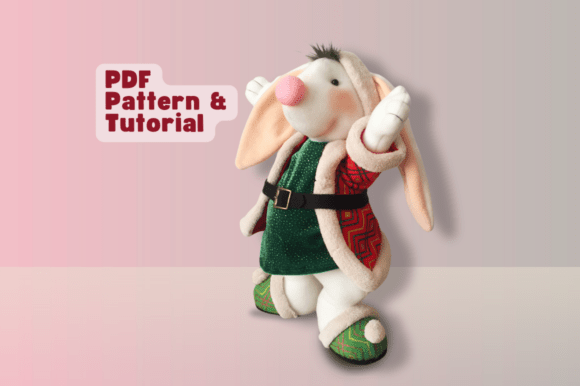 Bunny with Slippers Sewing Pattern
