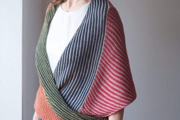 Corners Edges Stripes Shawl Pattern