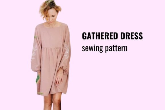 Gathered Dress Sewing Pattern PDF