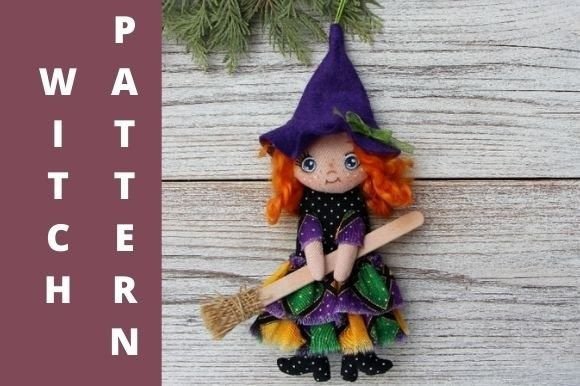 Halloween Witch Doll Sewing Pattern