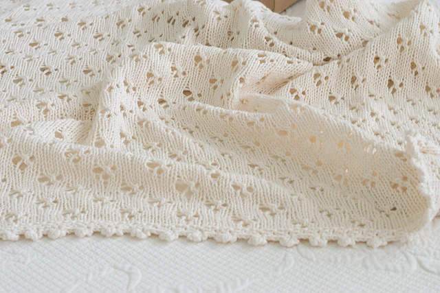 Knit Baby Blanket Pattern Eyelet Stitch