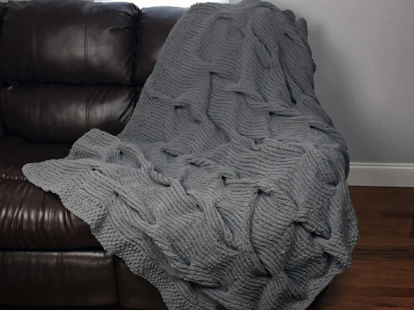Lazy Cable Blanket Knitting Pattern