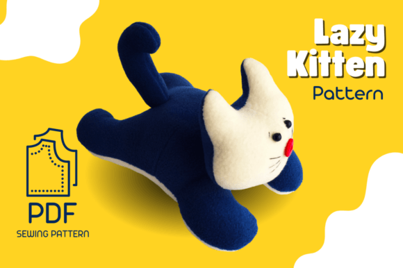 Lazy Kitten Plush Sewing Pattern