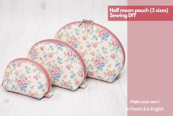 Half Moon Zipper Pouch Sewing Pattern