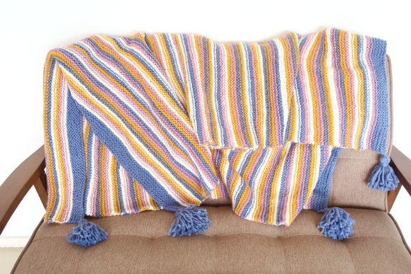 Sunset Chunky Blanket Knitting Pattern
