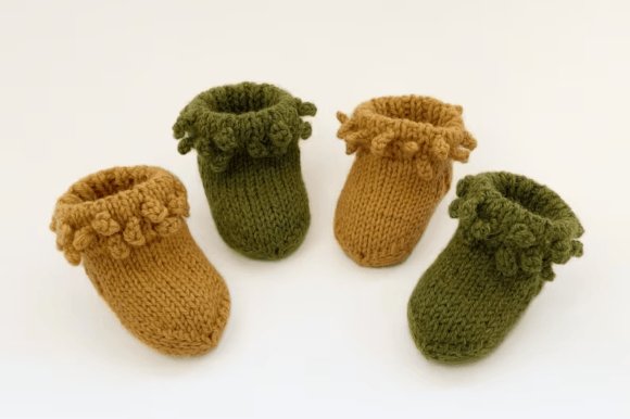 Baby Slippers Knitting Pattern
