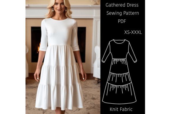 Gathered Dress PDF Sewing Pattern