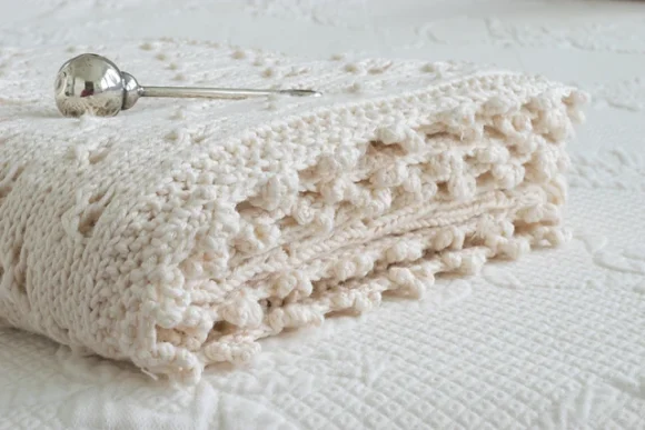 Knit Baby Blanket Pattern Eyelet Stitch