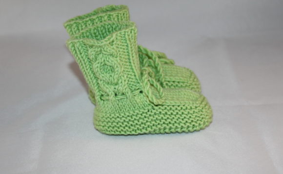 Baby Cabled Booties Knitting Pattern