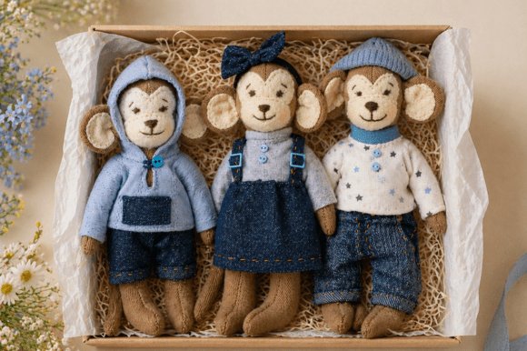 Monkey Family Sewing Pattern PDF