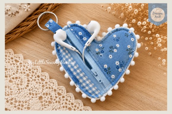 Heart Shaped Purse PDF Sewing Pattern
