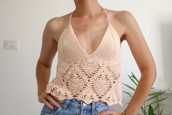 Pineapple Stitch Top Knitting Pattern