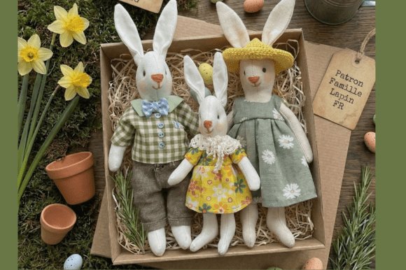 This Easter Bunny Family Sewing Pattern