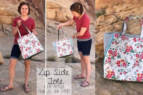 Zip Side Tote Bag Pattern