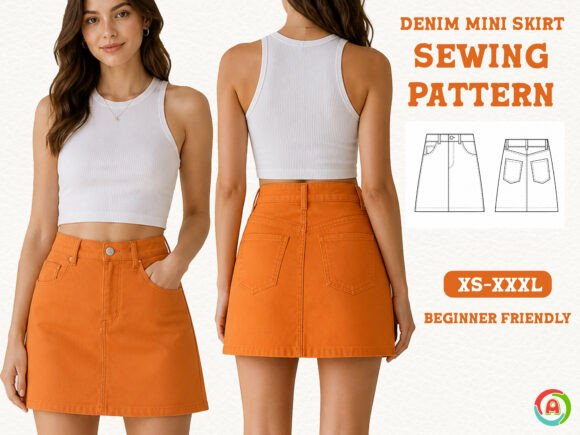 Denim Mini Skirt Sewing Pattern