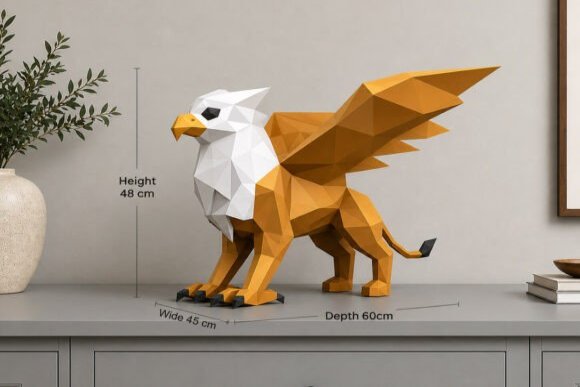 Griffin Sculpture 3D Papercraft