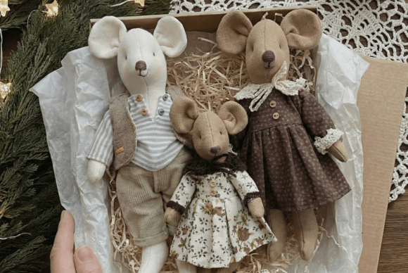 Mouse Family Sewing Pattern Set