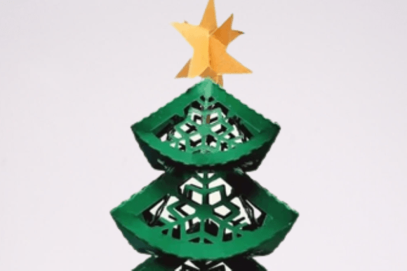 Christmas Tree 3D Paper Craft SVG