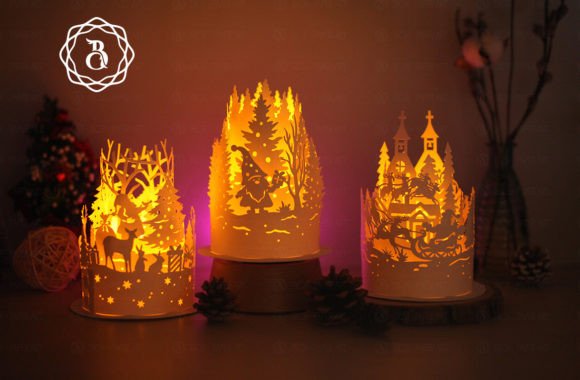 Combo 3 Items Paper Lanterns Christmas