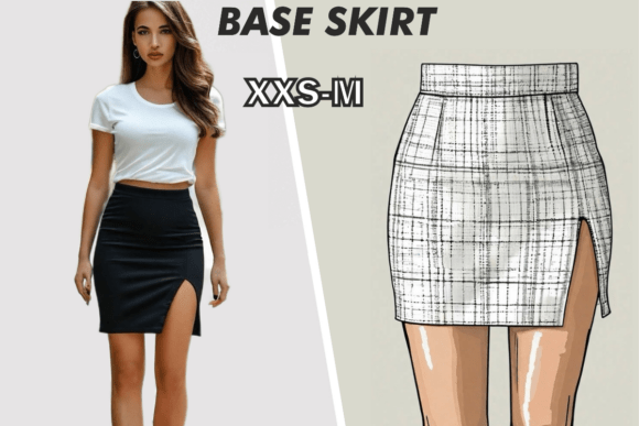 Split Skirt Pattern - Oli Basic Skirt DIY