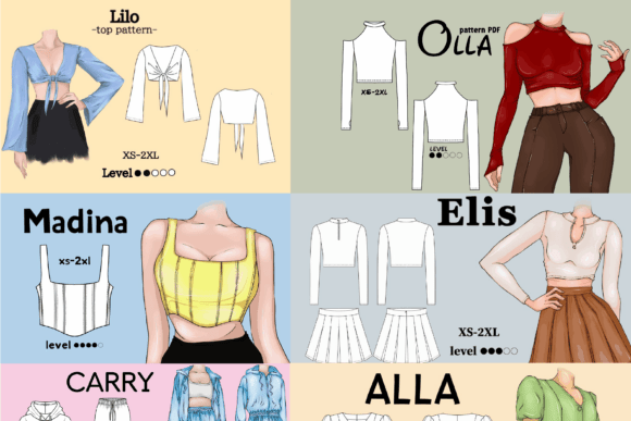 12 Basic Bodice Pattern Blocks
