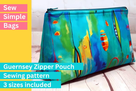 Guernsey Zipper Pouch Sewing Pattern x3