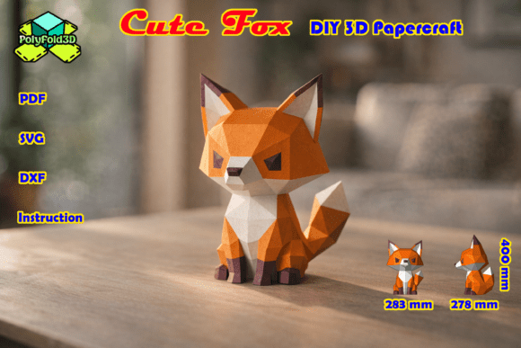 Cute Fox DIY 3D Papercraft